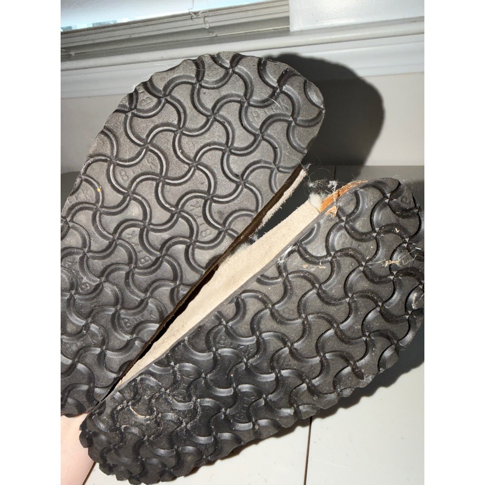 Birkenstock Arizona Shearling Suede Sandals Taupe Women 38 L7 M5 - Picture 7 of 9